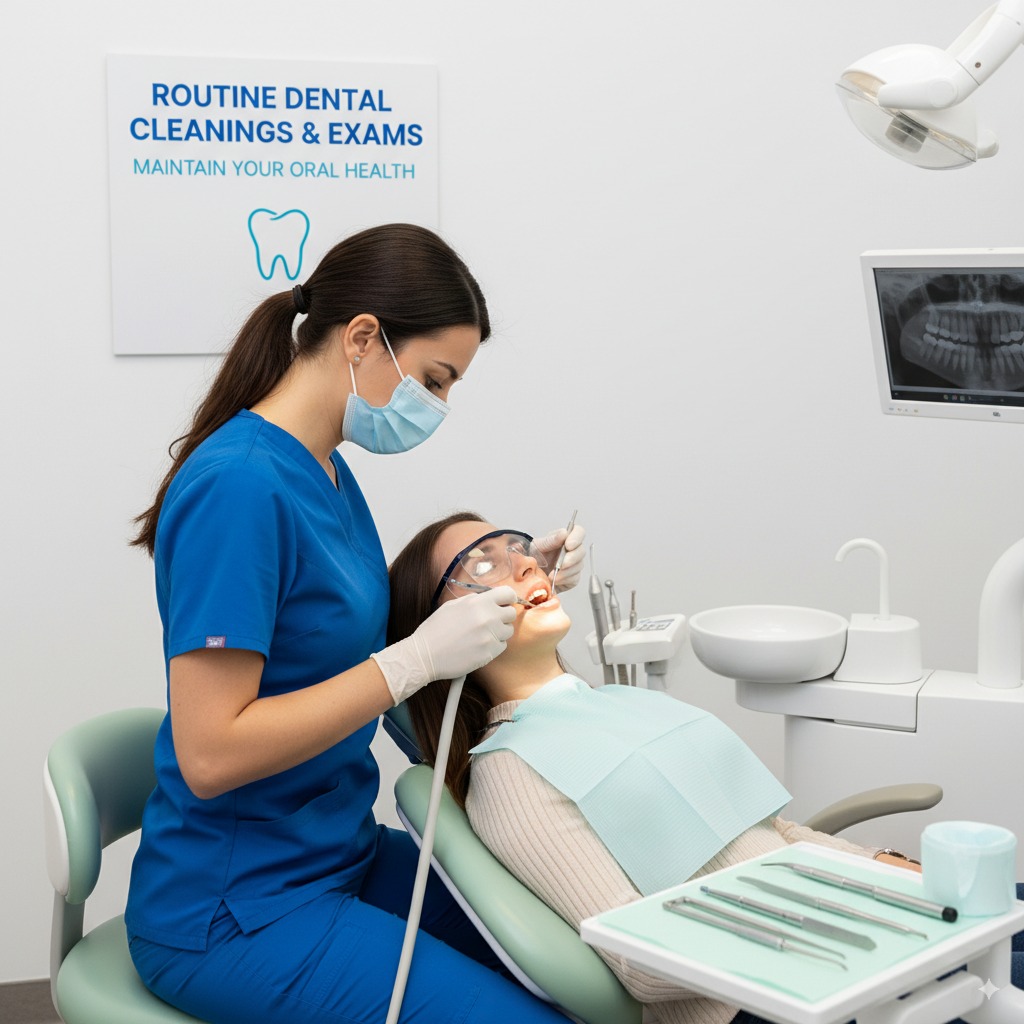 Routine Dental Cleanings and Exams